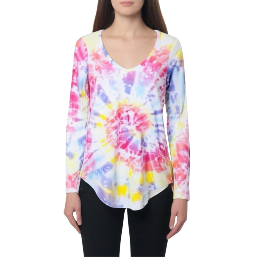 Poof Juniors Tie Dye Long Sleeve Top NWT